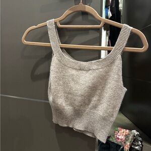 Tan Reformation Cashmere Tank Top